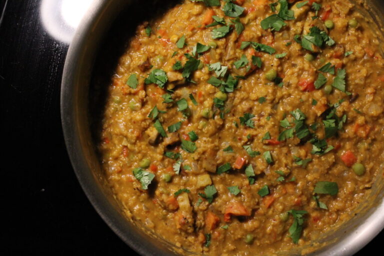 Curry Roasted Daikon Lentils